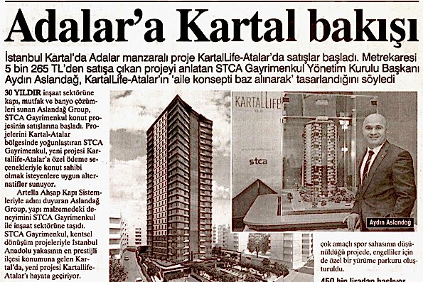 Kartallife Yurt Gazetesi Haberi